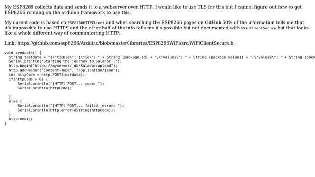 Arduino: TLS Client ESP8266 смотреть онлайн