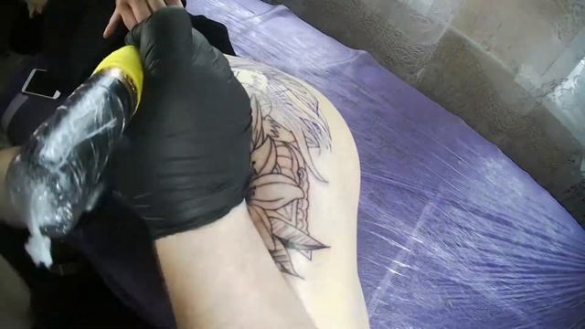 tattoo time lapse - работа по индивидуальному эскизу смотреть онлайн