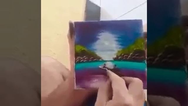 Рисуем ночной пейзаж смотреть онлайн
