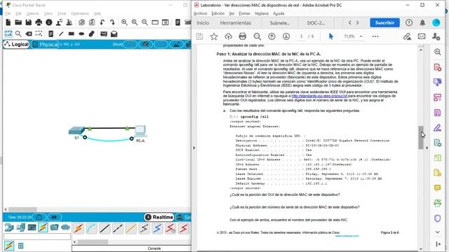 Cisco CCNA 1 Packet tracer 7.2.7 Español (Direcciones Mac de dispositivos de red) смотреть онлайн
