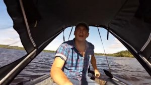 Вторая часть обзора на ходовой тент трансформер для ПВХ лодки Flinc320,от компании "НА ВОЛНЕ".