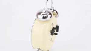 Будильник механический Космос 875 / металлический / диаметр циферблата 10 см / бежевый