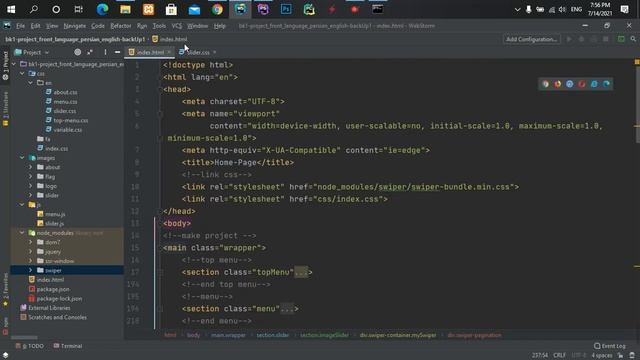 part15 پیاه سازی کامل swiper و ساخت اسلایدر با این پلاگین смотреть онлайн