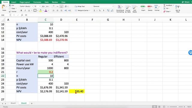Excel Solver Present Value Calculation Example смотреть онлайн