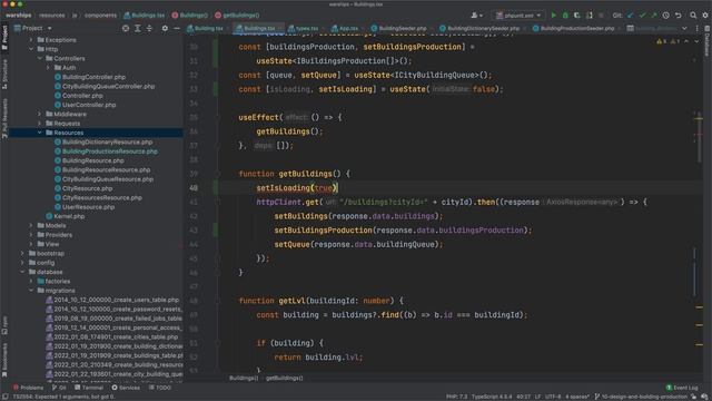 Warships #11: Laravel 8, React JS, TypeScript, выводим информацию о производстве ресурсов смотреть онлайн