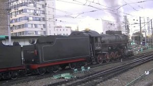 Паровозы Л-2344 и Л-3653 с Транссибирским Экспрессом