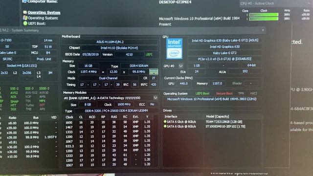 Test Intel I3-7100 + Asus H110M-E/M.2 DDR4 LGA1151 смотреть онлайн