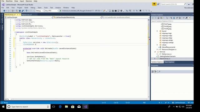 ListView Sample using ListActivity смотреть онлайн