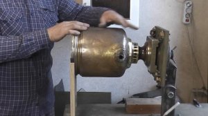 РИХТОВКА САМОВАРА. (УДАЛЕНИЕ ВМЯТИН)