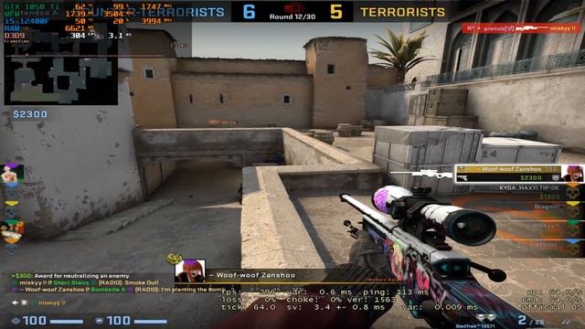 CS:GO : GTX 1050 Ti + i5-12400F смотреть онлайн