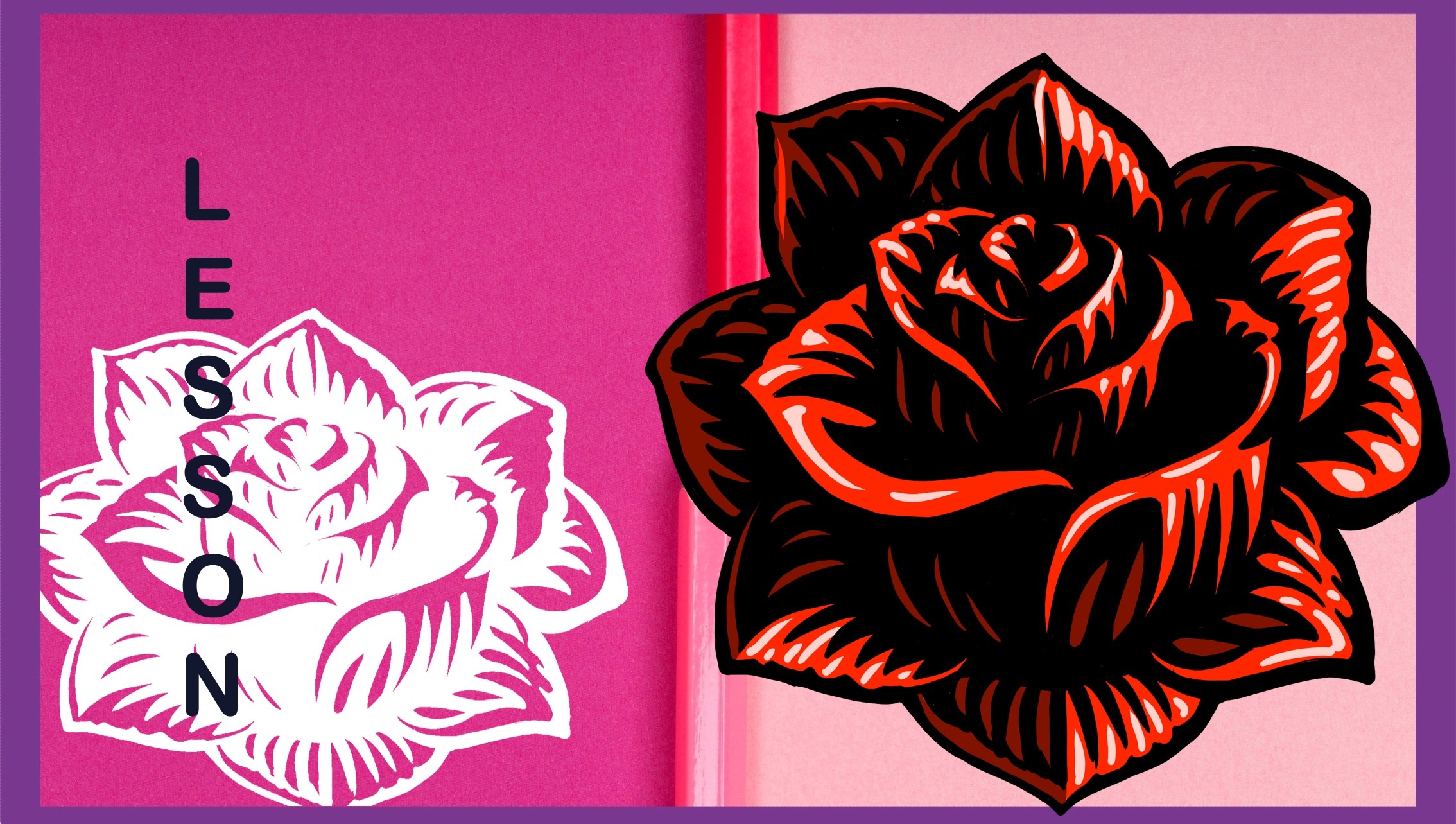 Как нарисовать розу \\ роза - тату поэтапно // рисунок на открытку смотреть онлайн