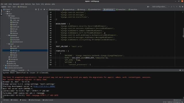 Labclass7 || Django || POST method form submittion смотреть онлайн