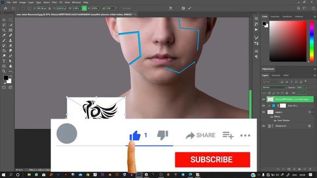 Let create a Cyberpunk effect in PHOTOSHOP Tutorial.? смотреть онлайн