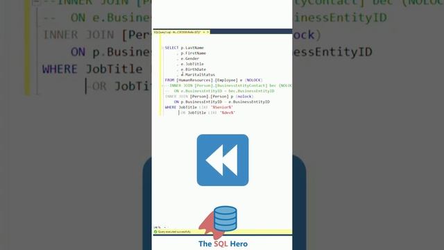 Great trick to comment and uncomment in SQL SERVER MANAGEMENT STUDIO ? #SQL #sqlserver #database смотреть онлайн