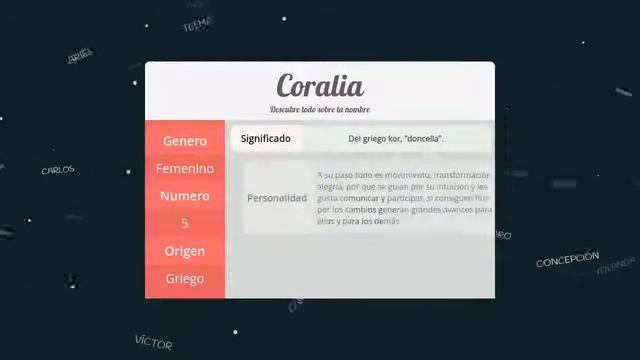 Significado de Coralia, nombre Griego para tu bebe niño o niña (origen y personalidad) смотреть онлайн