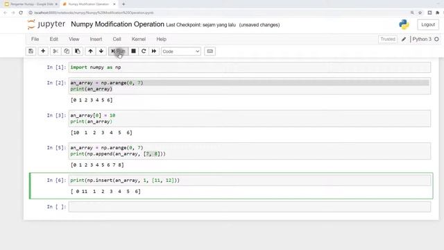 Belajar NumPy - 4 Operasi untuk Memodifikasi Array смотреть онлайн