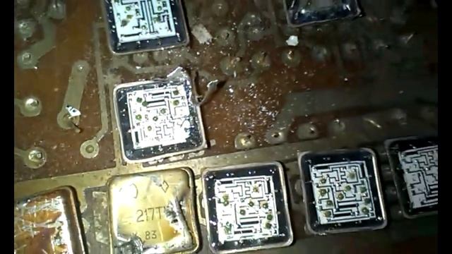 Золото из микросхем 217ТК1А. 1.09 грамм на 1000 штук.