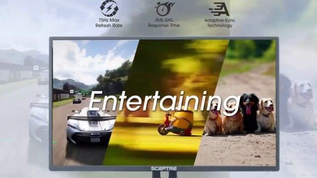 Sceptre 24" Professional Thin 75Hz 1080p LED Monitor 2x HDMI VGA Build-in Speakers #sceptre #led смотреть онлайн