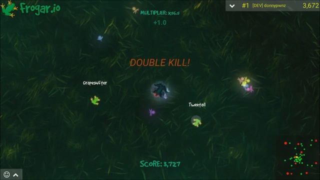 Frogar.io - A terrifying QUAD KILL! смотреть онлайн