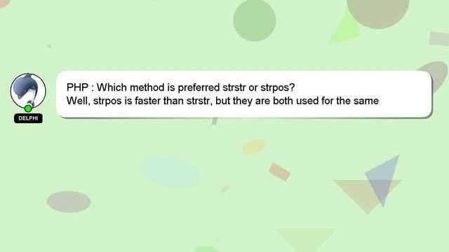 PHP : Which method is preferred strstr or strpos? смотреть онлайн
