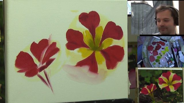 Queen Of Hearts Petunia - Oily (Floral Painting)