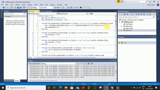 CAD Customization/Automation | CATIA Connect Using VB.Net | Demo | смотреть онлайн