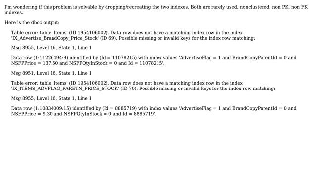 Databases: Two corrupted indexes found by DBCC CheckTable (2 Solutions!!) смотреть онлайн