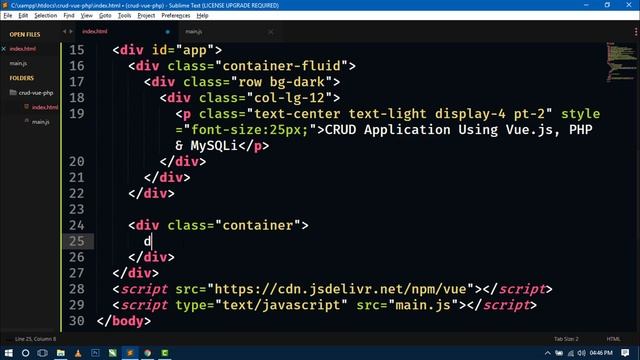 #1 CRUD App Using Vue.js, Bootstrap 4, PHP, MySQLi | Vue.js Advanced Tutorial смотреть онлайн