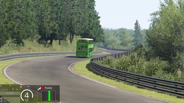 Assetto Corsa Nordschleife Alexander ALX400 Volvo B7TL World Record 13:48.753 TV Cam смотреть онлайн