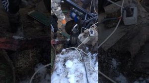 Чистка септика из бетонных колец, часть 1