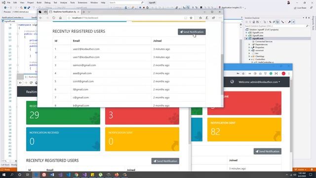 Realtime notification system using .NET core, signalR, Angular смотреть онлайн