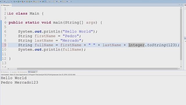String Concatenation and Escape Characters смотреть онлайн