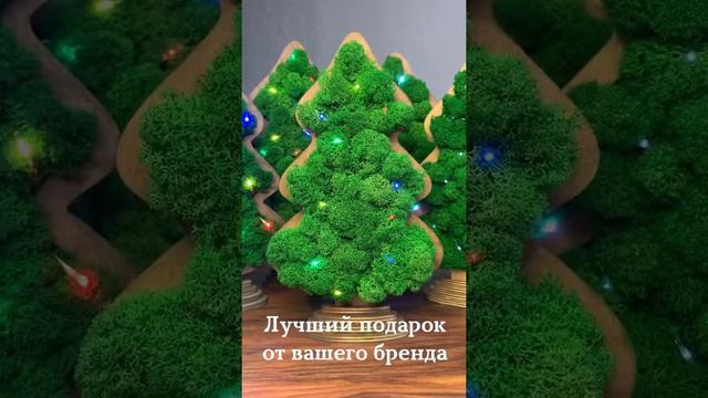 Елки из стабилизированного мха ягель - корпоративные подарки - новогодние боксы со мхом - презент смотреть онлайн