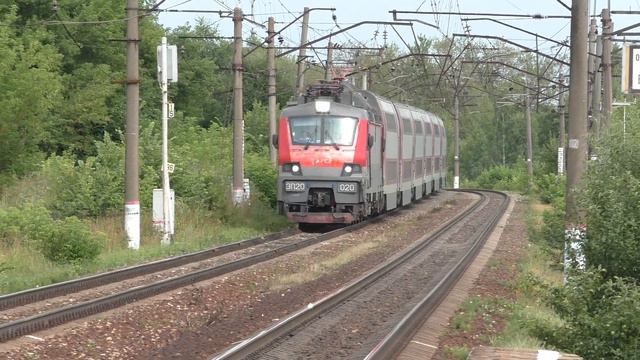 Электровоз ЭП20-020 с поездом № 739 Москва - Брянск смотреть онлайн