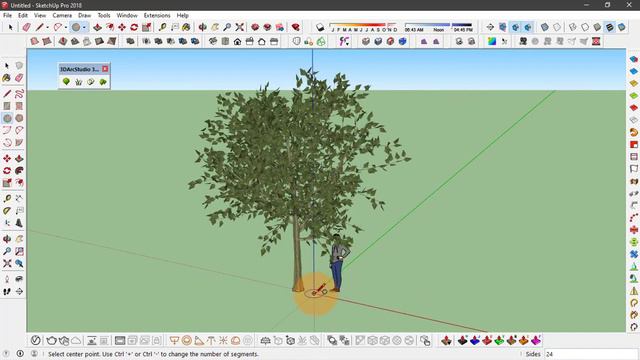 How to make 3d Tree Component in Sketchup Tutorial смотреть онлайн