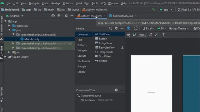 Membuat Hello World Android Studio смотреть онлайн