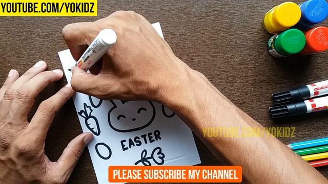HOW TO DRAW AN EASTER BUNNY CARD смотреть онлайн