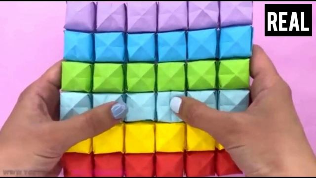 Recreation of Polly's origami ||COOL origami POP IT [easy diy pop it] CRAFTS by BUSHRA смотреть онлайн