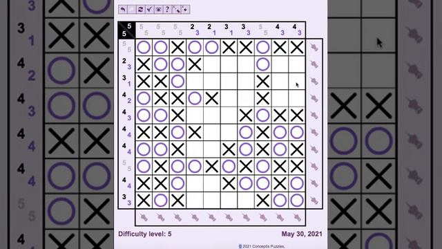 Tic Tac Logic Game Solved - 30MAY2021 смотреть онлайн