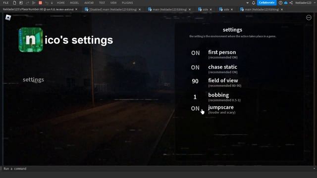 nico's nextbots replicated menu test 2 (roblox studio) смотреть онлайн
