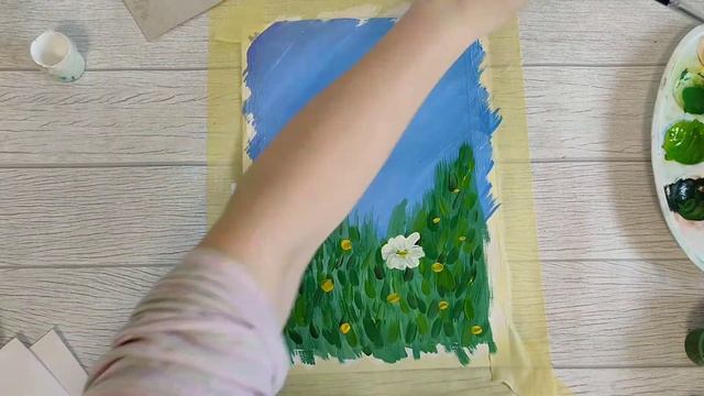 Рисуем яркие ромашки ??. Рисование с детьми. Рисование для души.