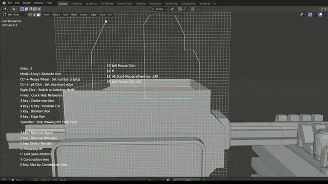 Sci-fi Street Scene - Speed Modeling - Grid Modeler (blender addon) смотреть онлайн