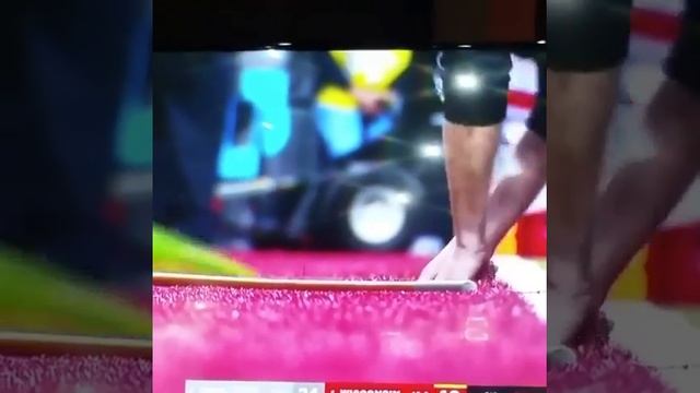 Guy fixing turf during Ohio State-Wisconsin game! Turf guy repairing the end zone turf! Turf Repair смотреть онлайн