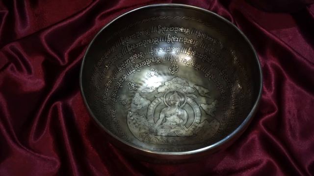 Б27см-123ГцСи. ПОЮЩАЯ ЧАША ДЛЯ МАССАЖА И МЕДИТАЦИИ - НЕПАЛ. КУПИТЬ ТИБЕТСКУЮ ЧАШУ СПБ ВИДЕО ОБЗОР