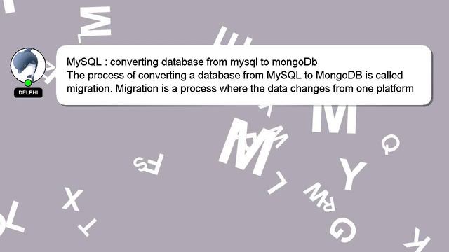 MySQL : converting database from mysql to mongoDb смотреть онлайн