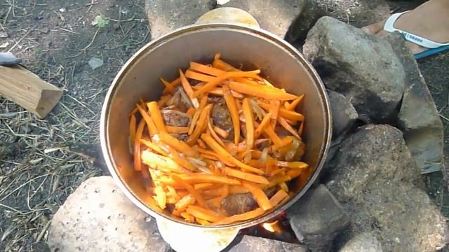 Как приготовить правильный плов на костре в казане? смотреть онлайн