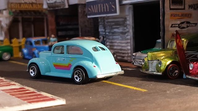 Hotwheels 40 Ford Fat Fendered my diecast 1:64 muscle and classic collection смотреть онлайн