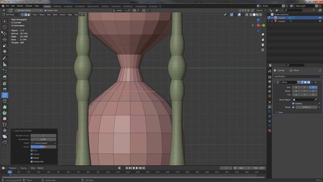 Песочные часы - моделирование в Блендере.Hourglass - modeling in a Blender. смотреть онлайн