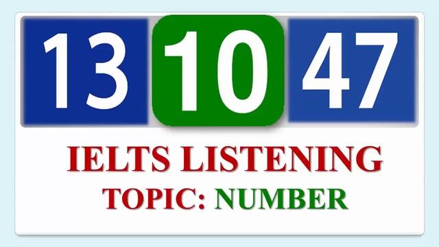 IELTS Listening test topic NUMBER смотреть онлайн