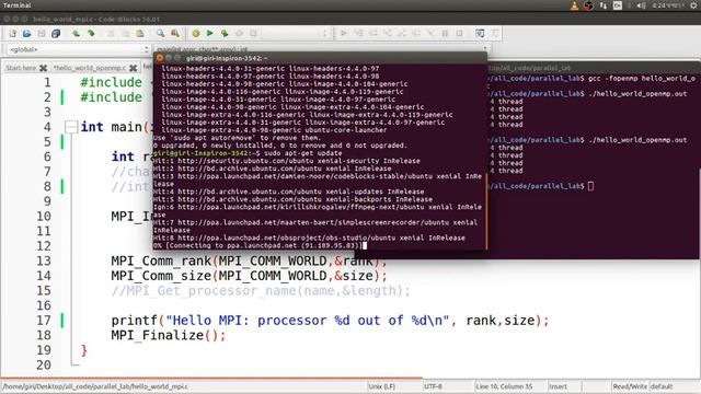 How to setup openmp and mpi in ubuntu with example смотреть онлайн